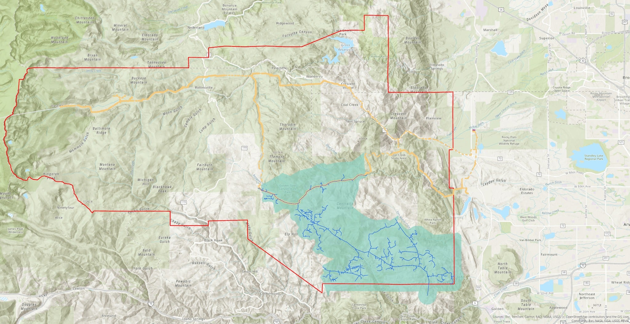 mountain service territory map