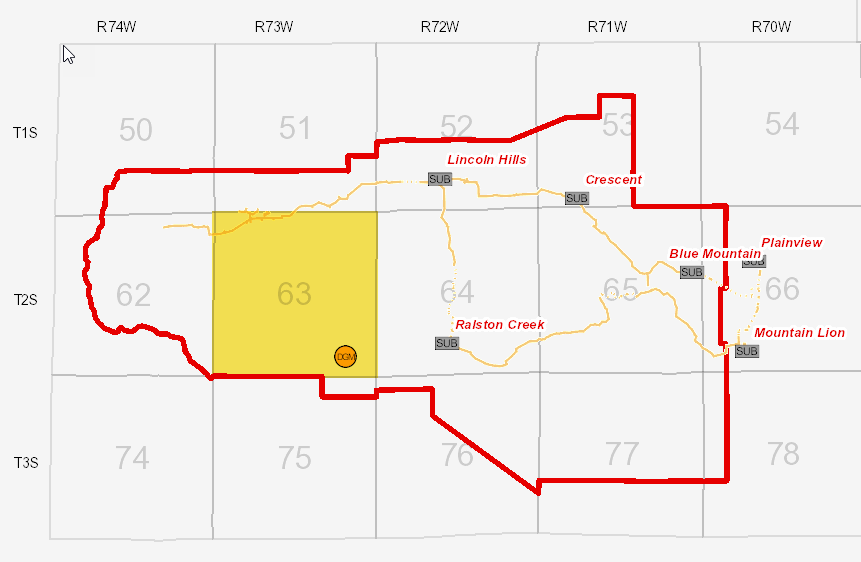 map of august 2025 inspections for coal creek canyon